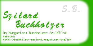 szilard buchholzer business card